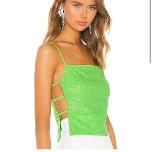 NWT Superdown Cutout Sequin Top